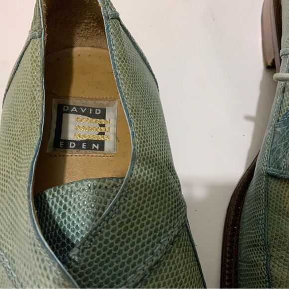 David Eden Lizard Lace-Up Mens Dress Shoes size 11 - Picture 12 of 16